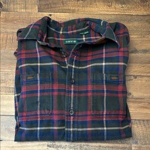 Orvis Multicolor Plaid Flannel Shirt